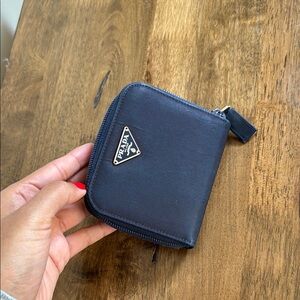 Prada Navy Blue Nylon Wallet